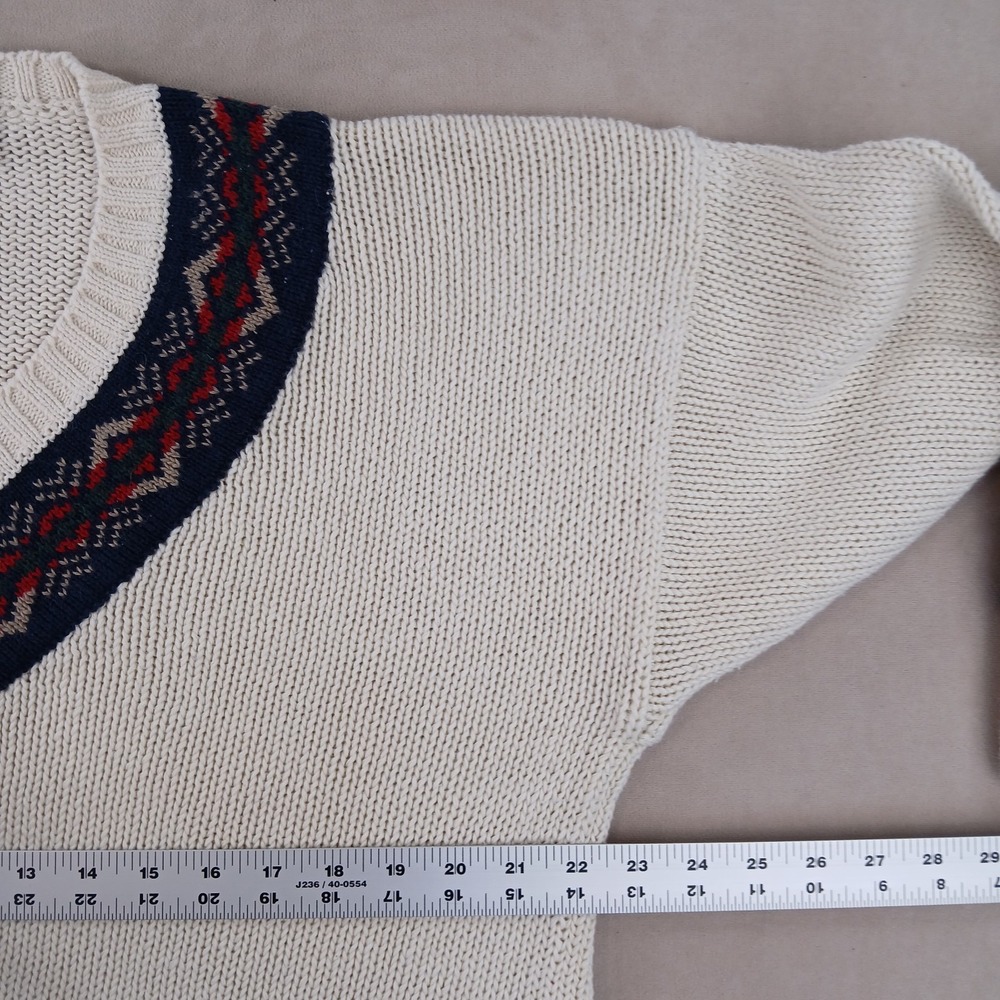 American Eagle XL Mens Sweater V Neck Cricket Chunky Knit 22x25 Vintage - Picture 6 of 14